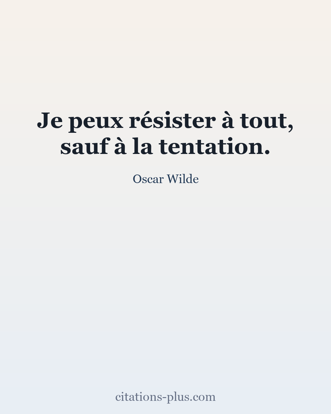 Carte Premium clair — Oscar Wilde