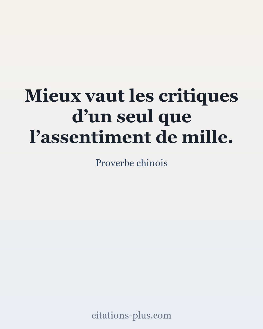 Carte Premium clair — Proverbe chinois