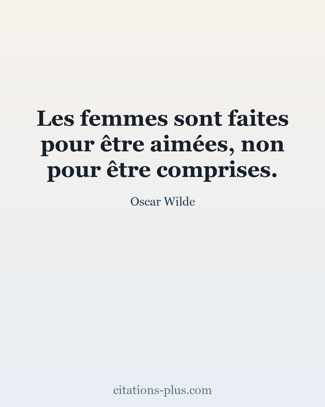Carte Premium clair — Oscar Wilde