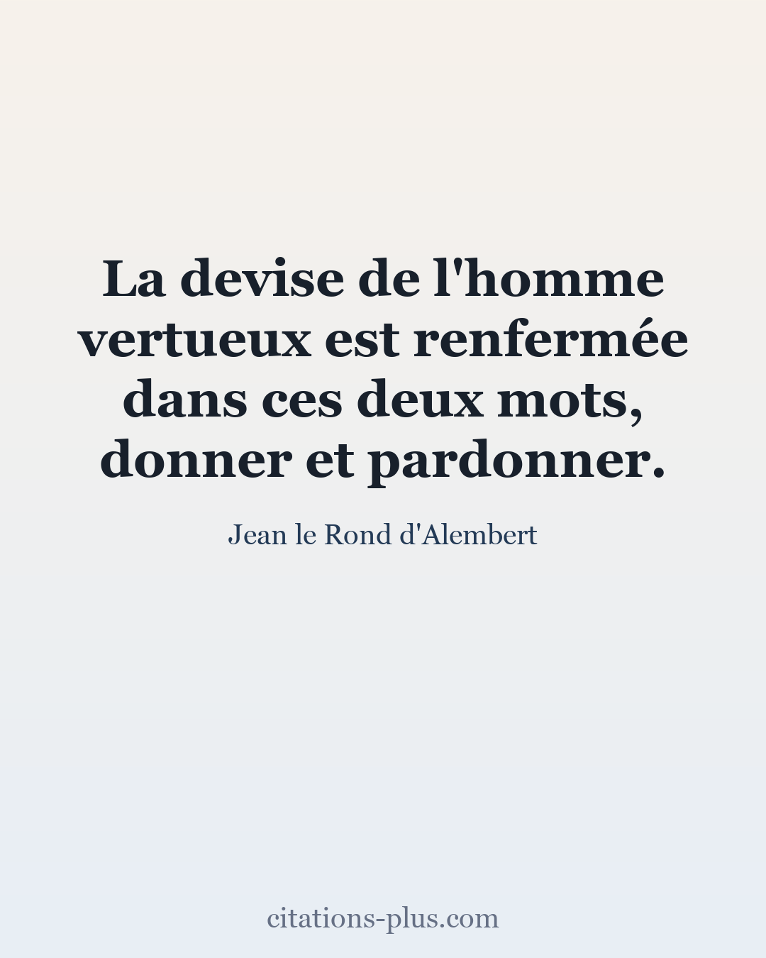 Carte Premium clair — Jean le Rond d'Alembert