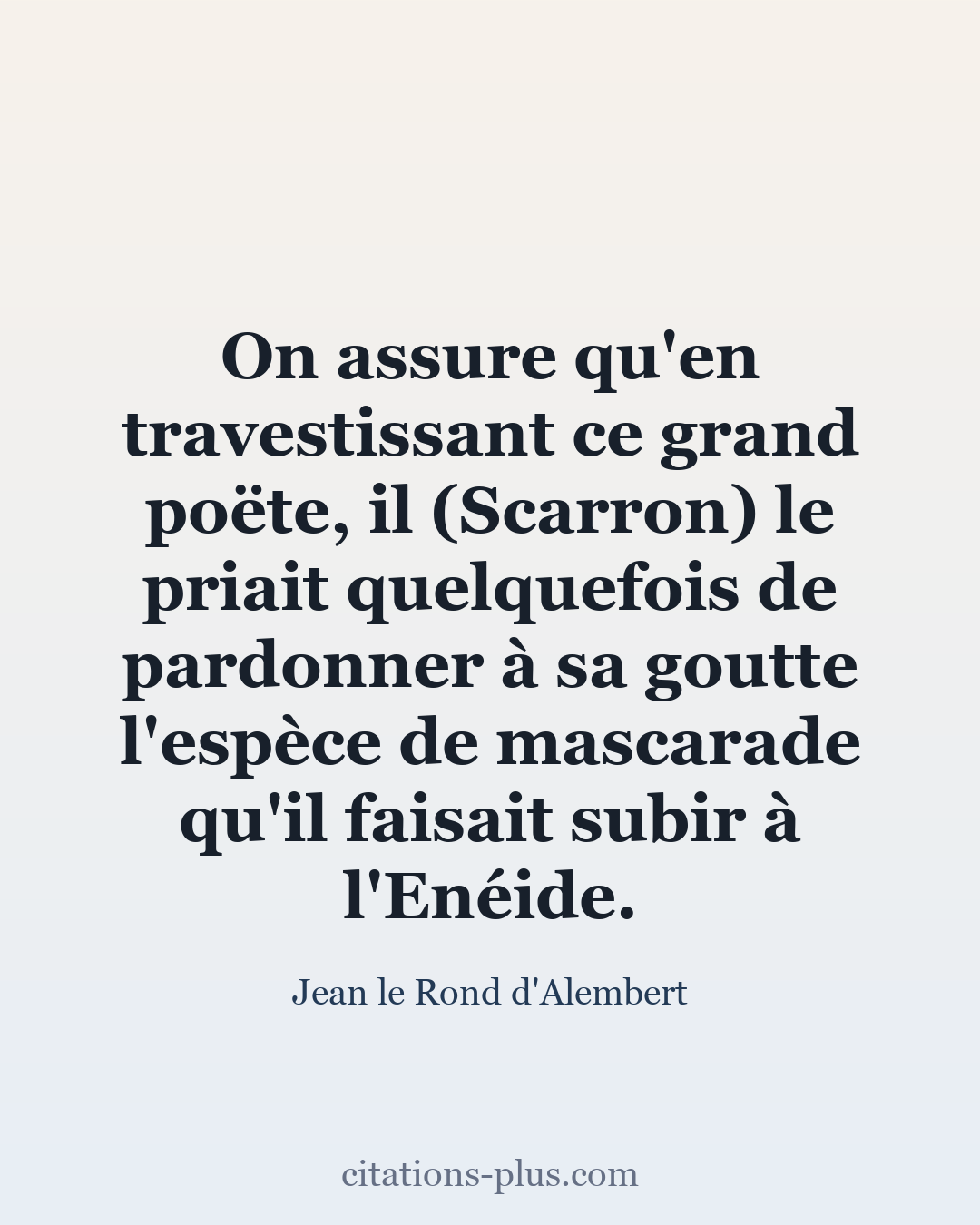 Carte Premium clair — Jean le Rond d'Alembert