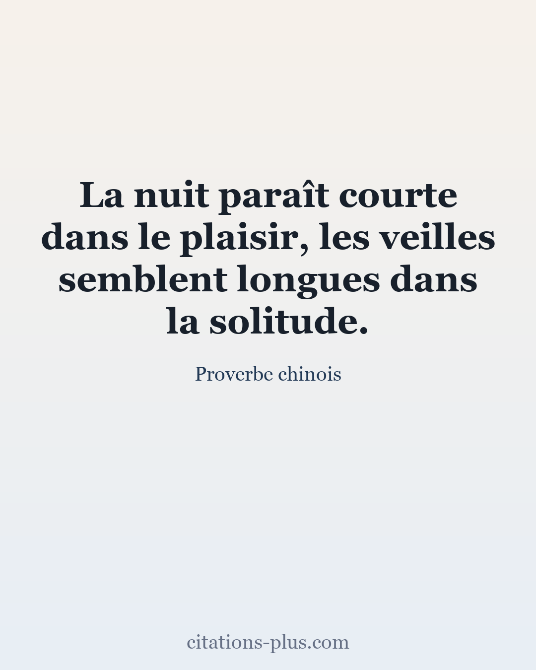 Carte Premium clair — Proverbe chinois