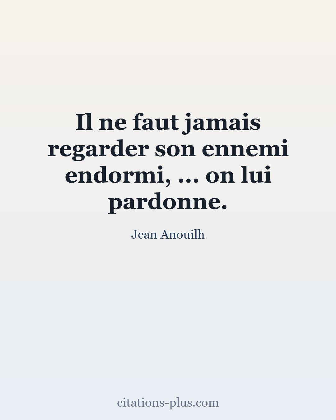 Carte Premium clair — Jean Anouilh