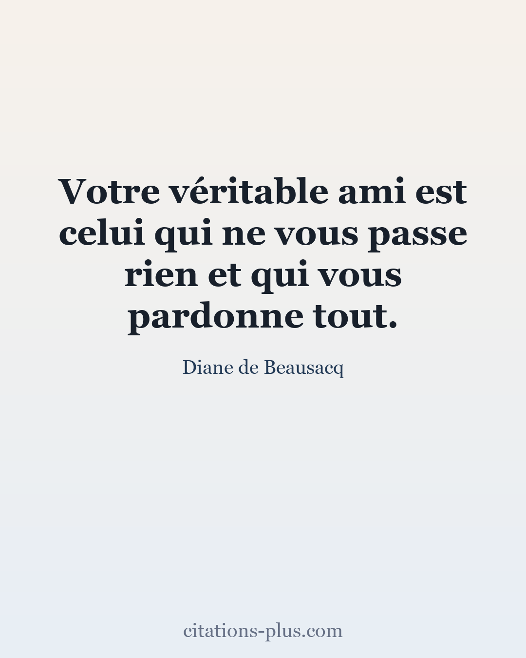 Carte Premium clair — Diane de Beausacq