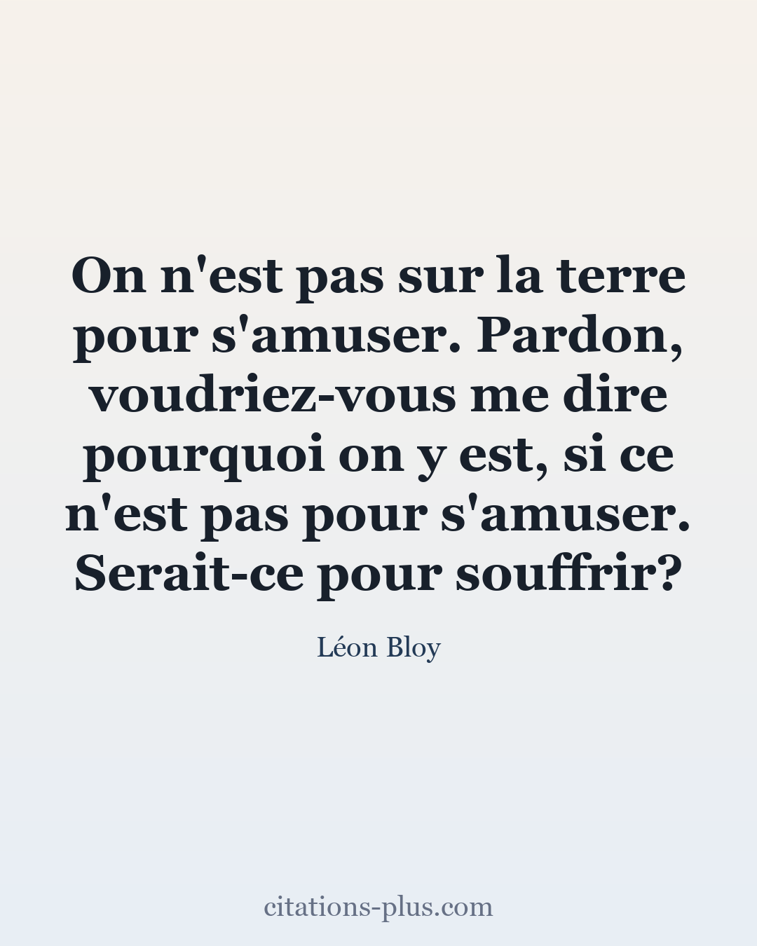 Carte Premium clair — Léon Bloy