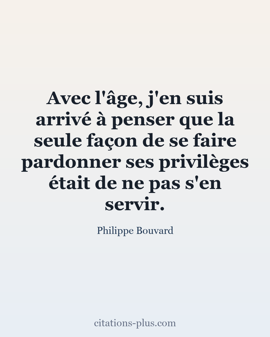 Carte Premium clair — Philippe Bouvard