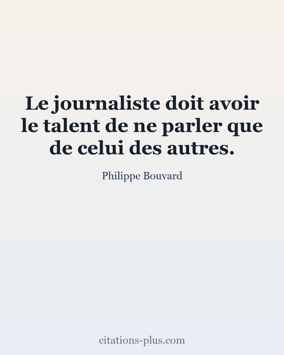 Carte Premium clair — Philippe Bouvard