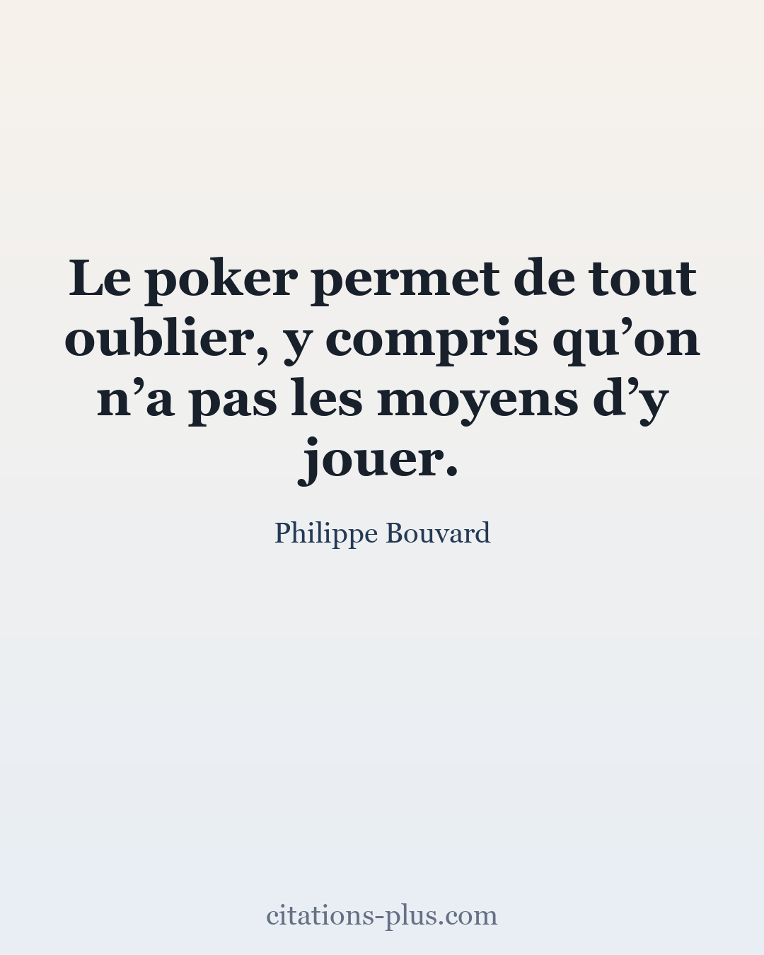 Carte Premium clair — Philippe Bouvard