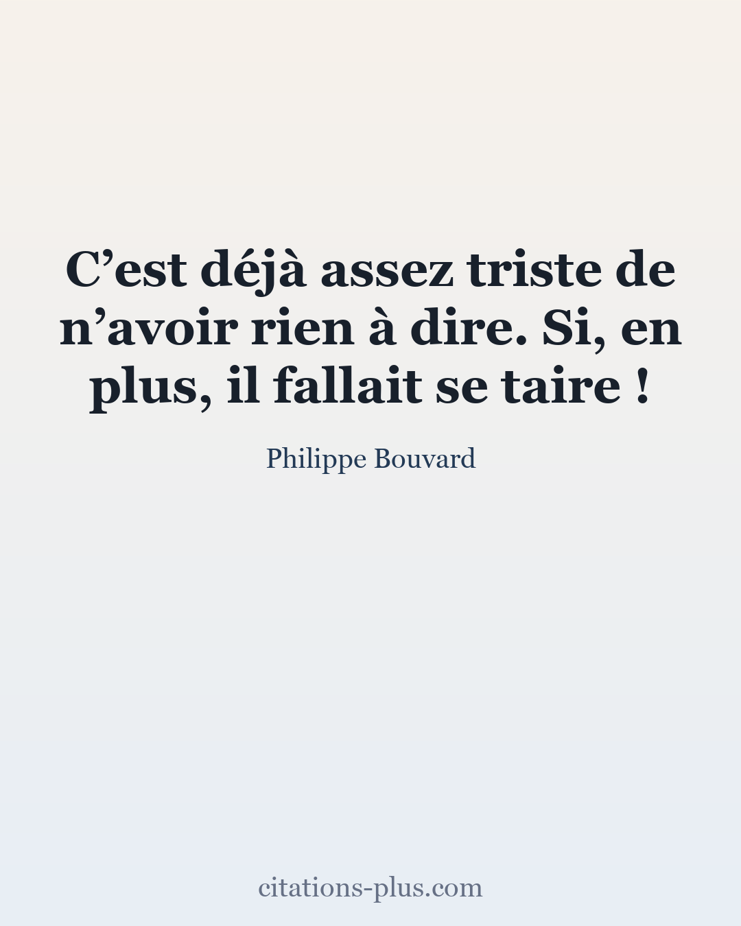 Carte Premium clair — Philippe Bouvard