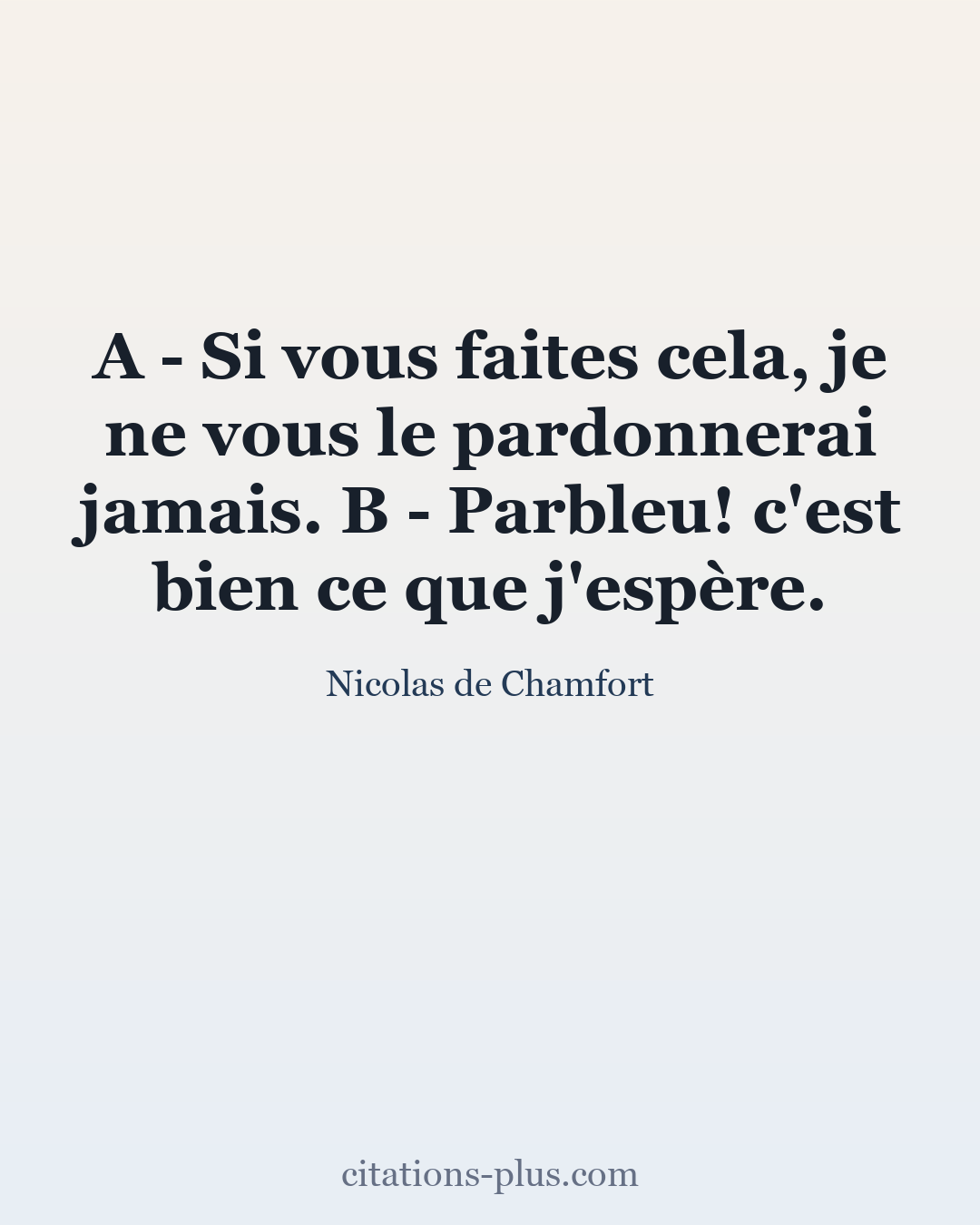 Carte Premium clair — Nicolas de Chamfort