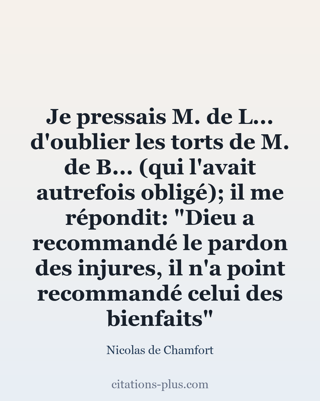 Carte Premium clair — Nicolas de Chamfort