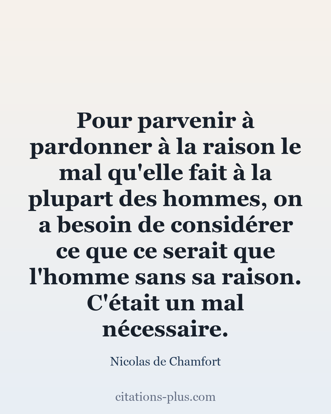 Carte Premium clair — Nicolas de Chamfort