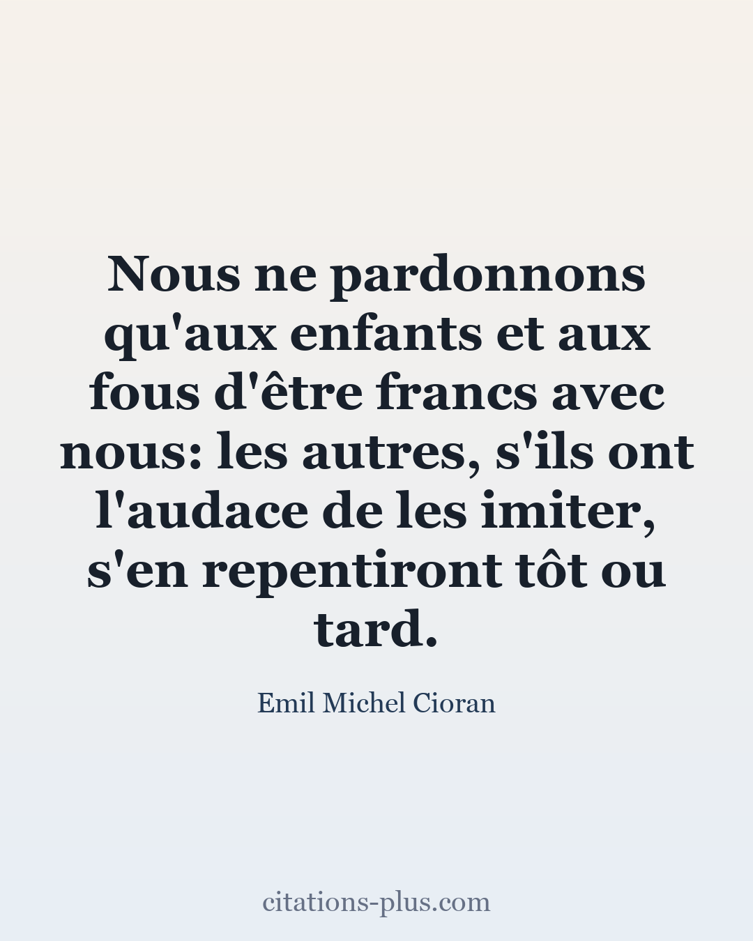 Carte Premium clair — Emil Michel Cioran