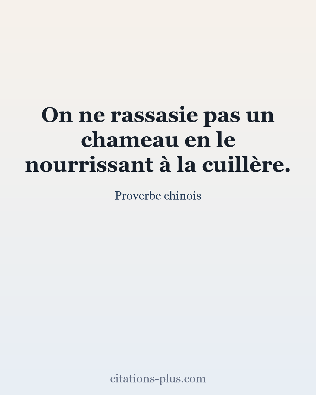 Carte Premium clair — Proverbe chinois