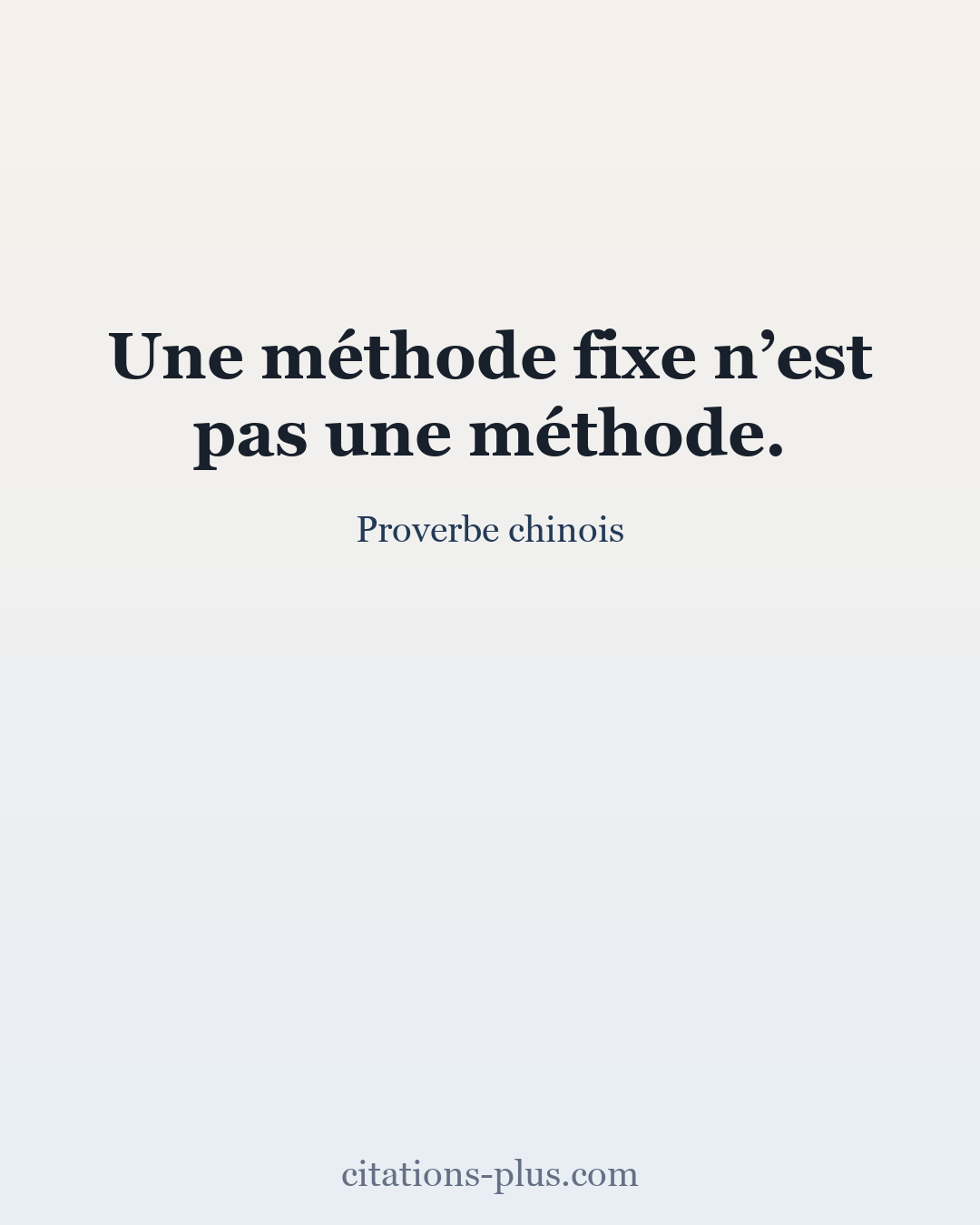 Carte Premium clair — Proverbe chinois