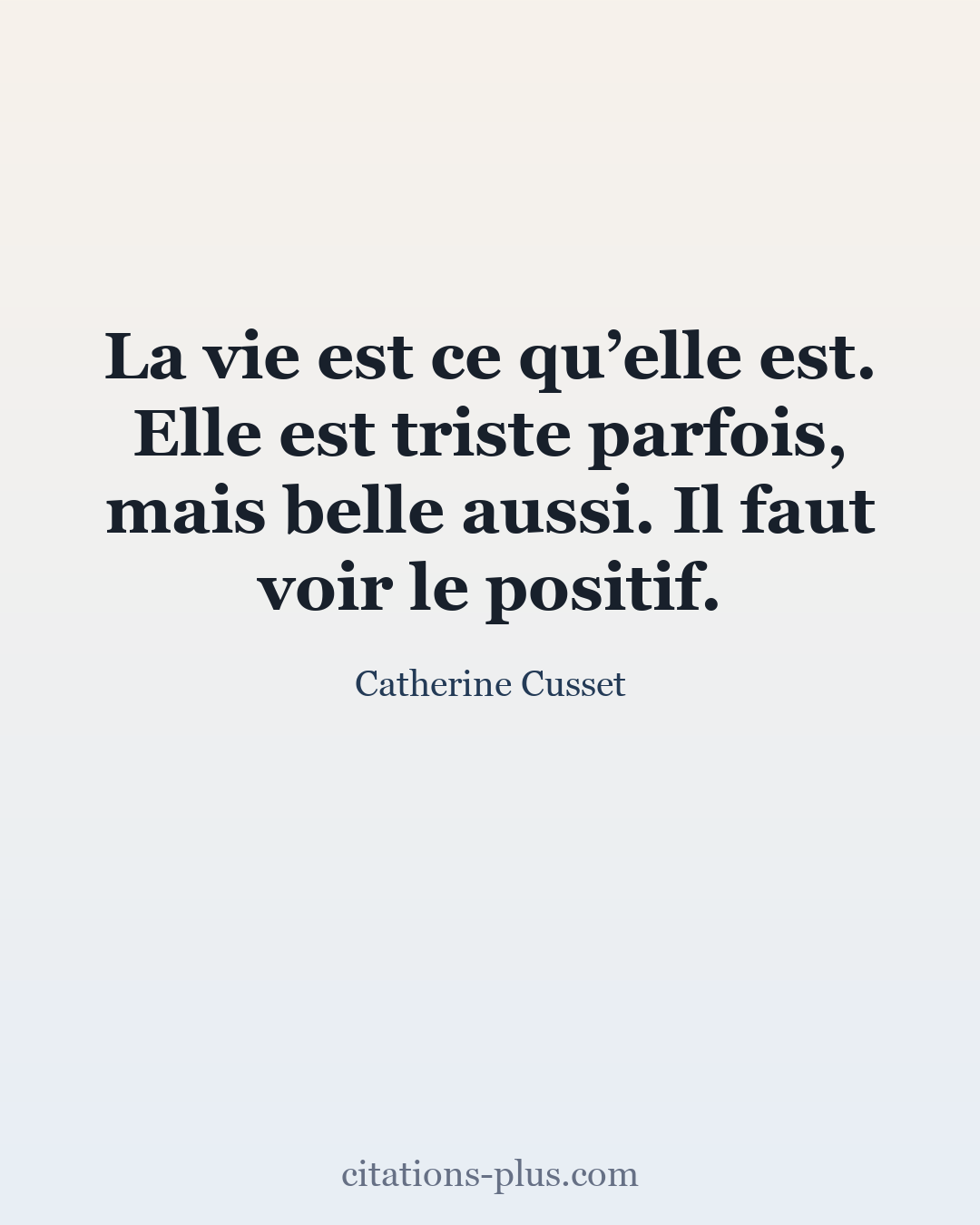Carte Premium clair — Catherine Cusset