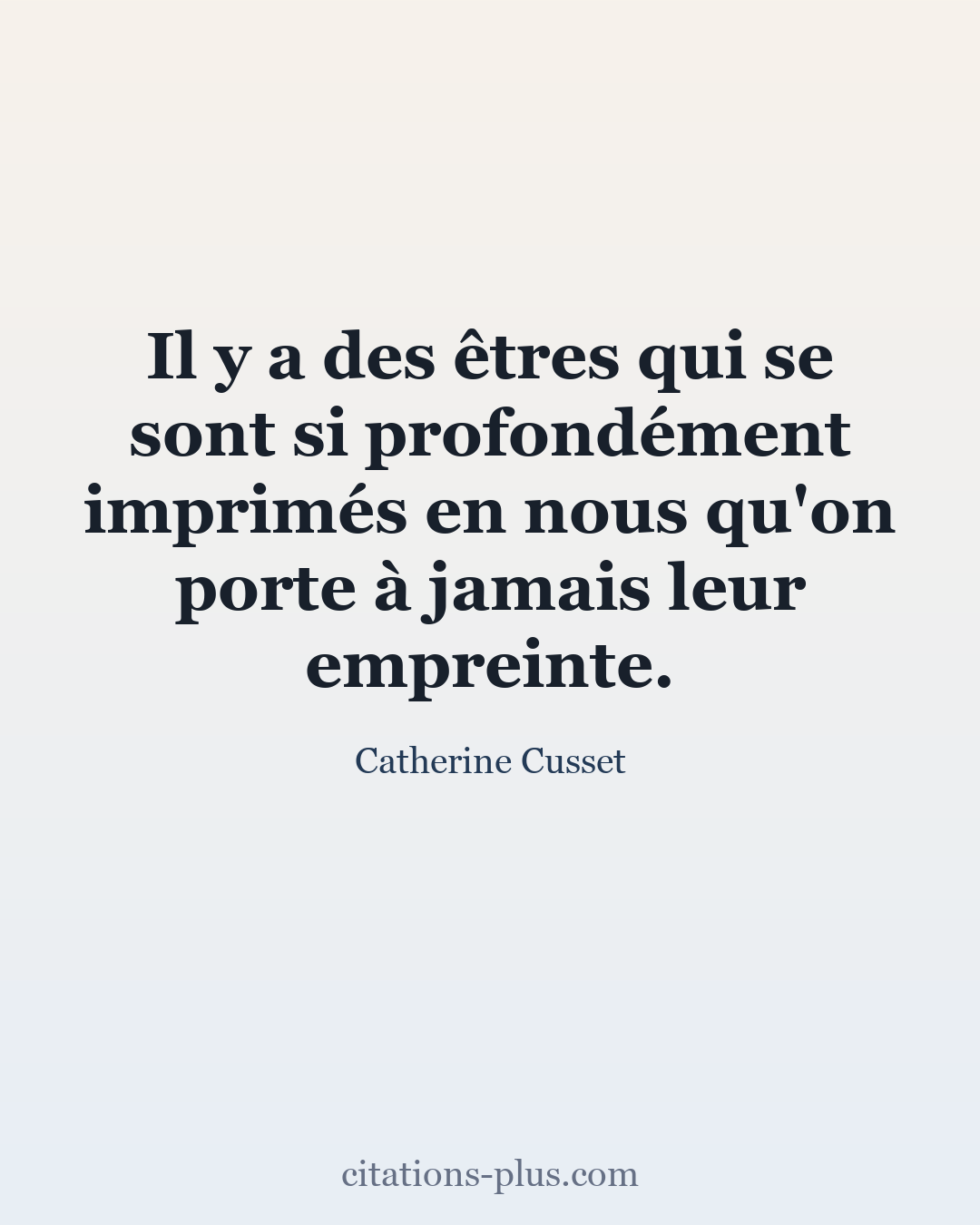 Carte Premium clair — Catherine Cusset