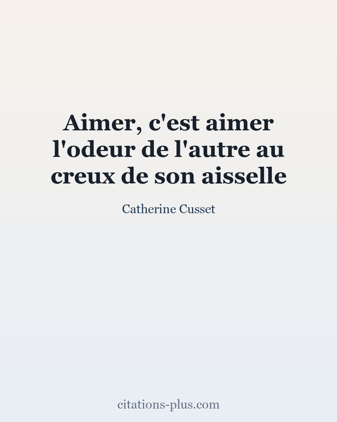 Carte Premium clair — Catherine Cusset