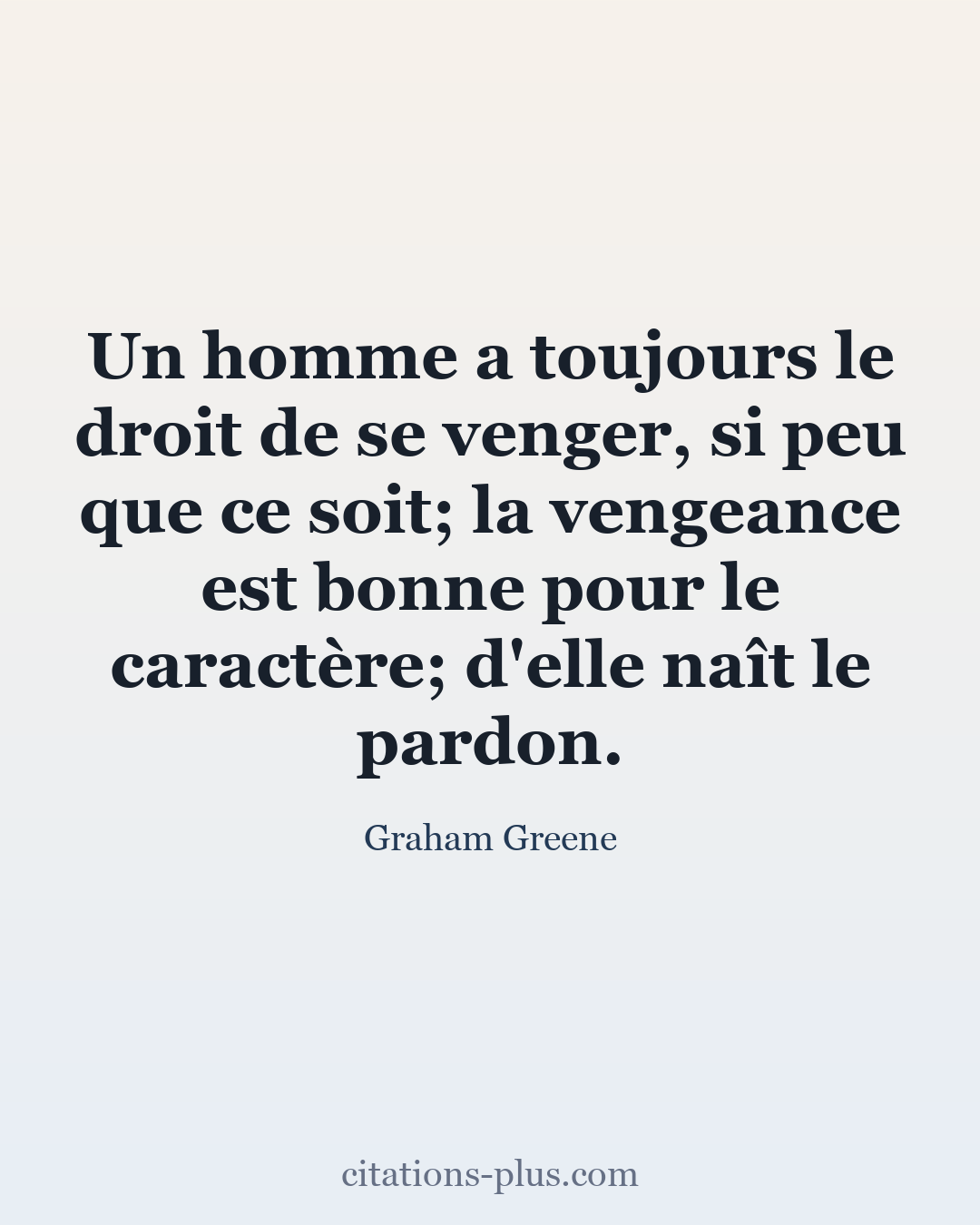 Carte Premium clair — Graham Greene