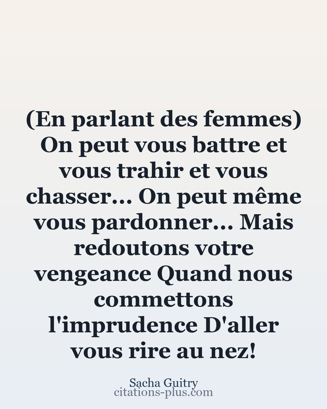 Carte Premium clair — Sacha Guitry