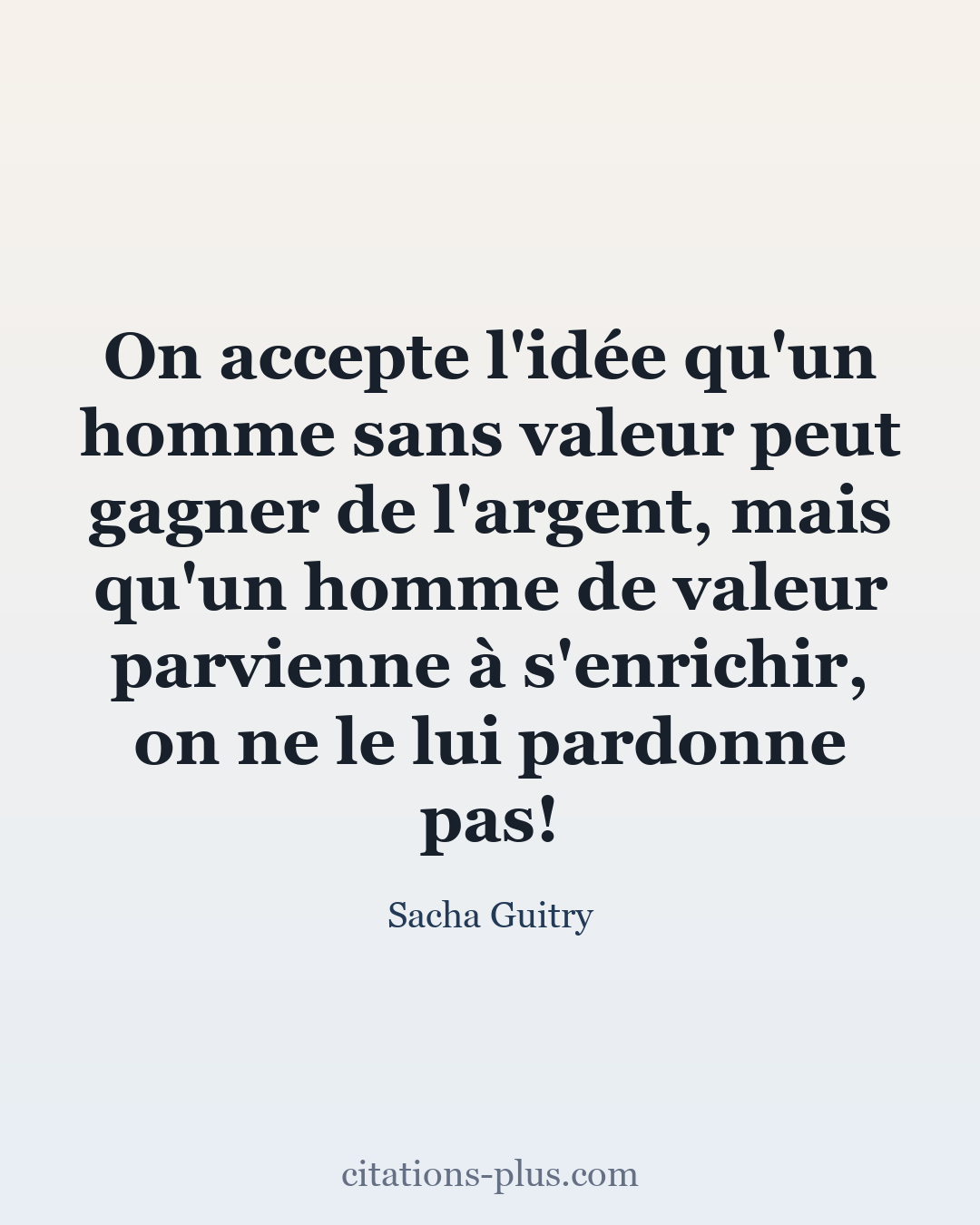 Carte Premium clair — Sacha Guitry