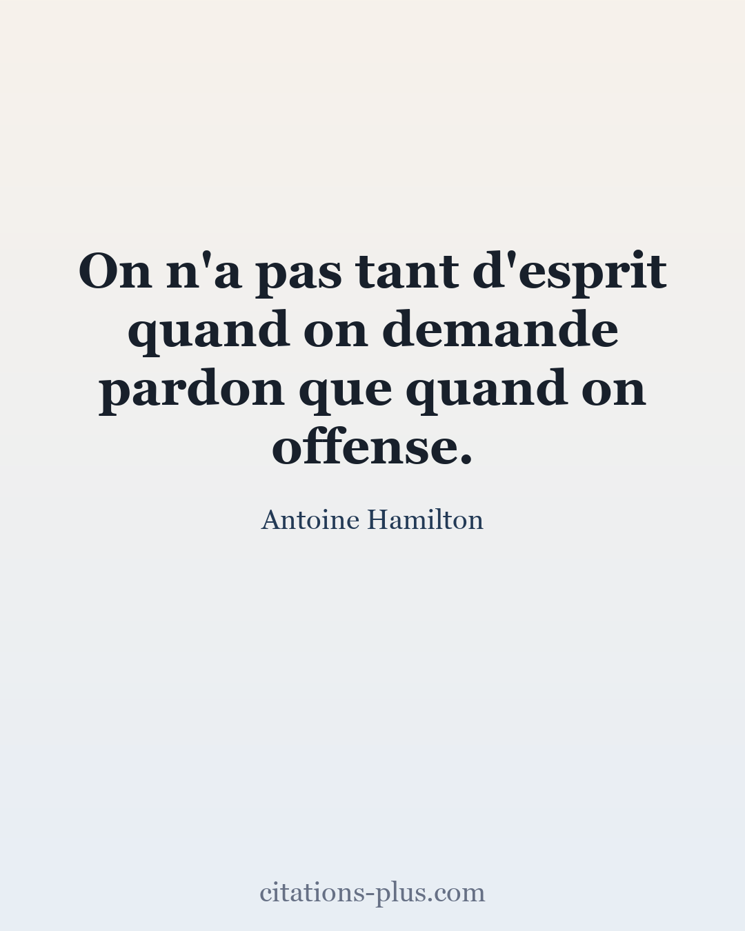 Carte Premium clair — Antoine Hamilton