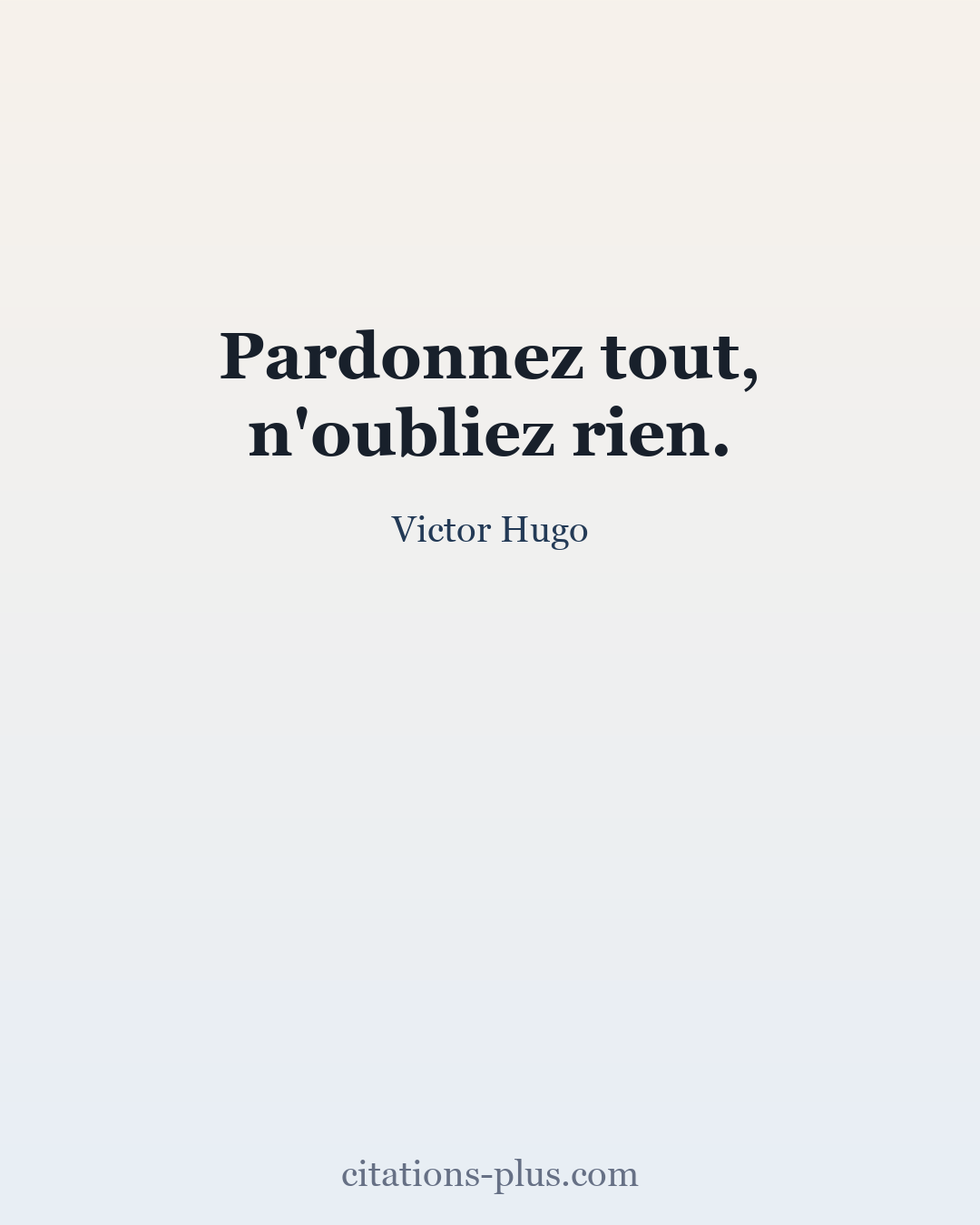Carte Premium clair — Victor Hugo