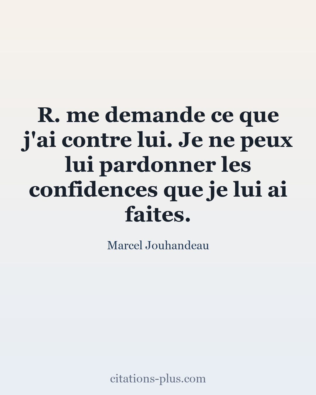 Carte Premium clair — Marcel Jouhandeau