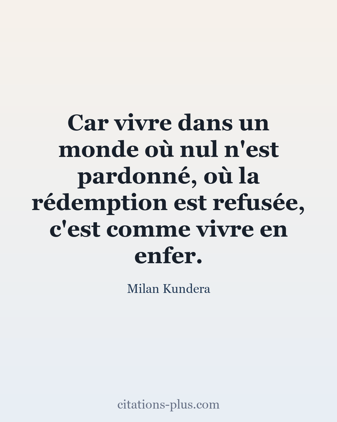 Carte Premium clair — Milan Kundera