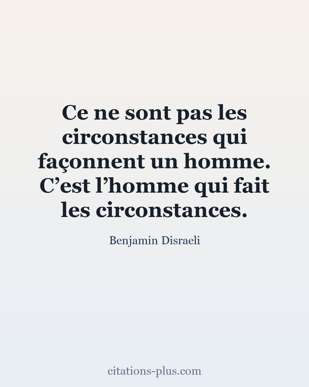 Carte Premium clair — Benjamin Disraeli