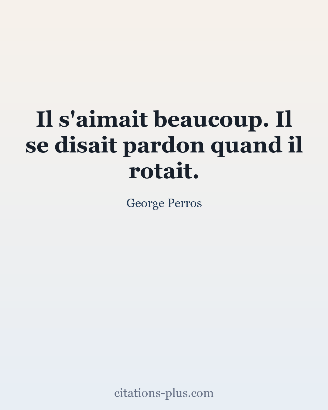 Carte Premium clair — George Perros