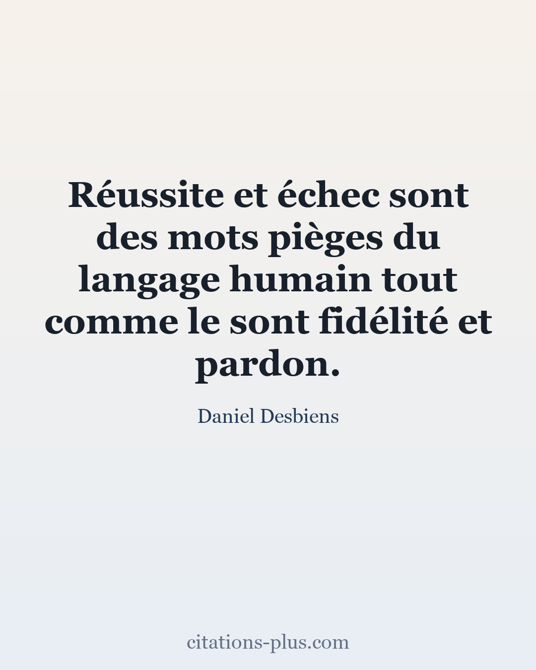 Carte Premium clair — Daniel Desbiens