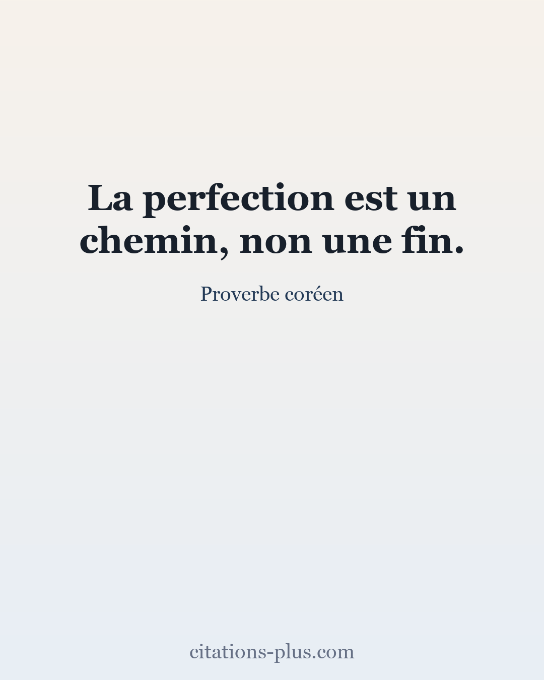 Carte Premium clair — Proverbe coréen