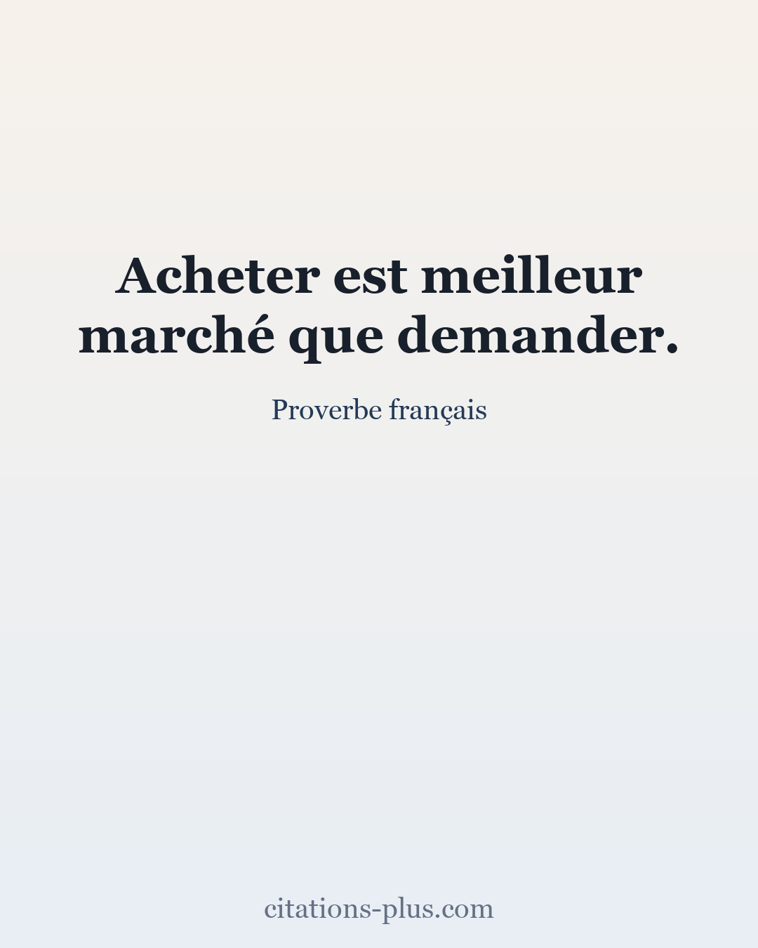 Carte Premium clair — Proverbe français