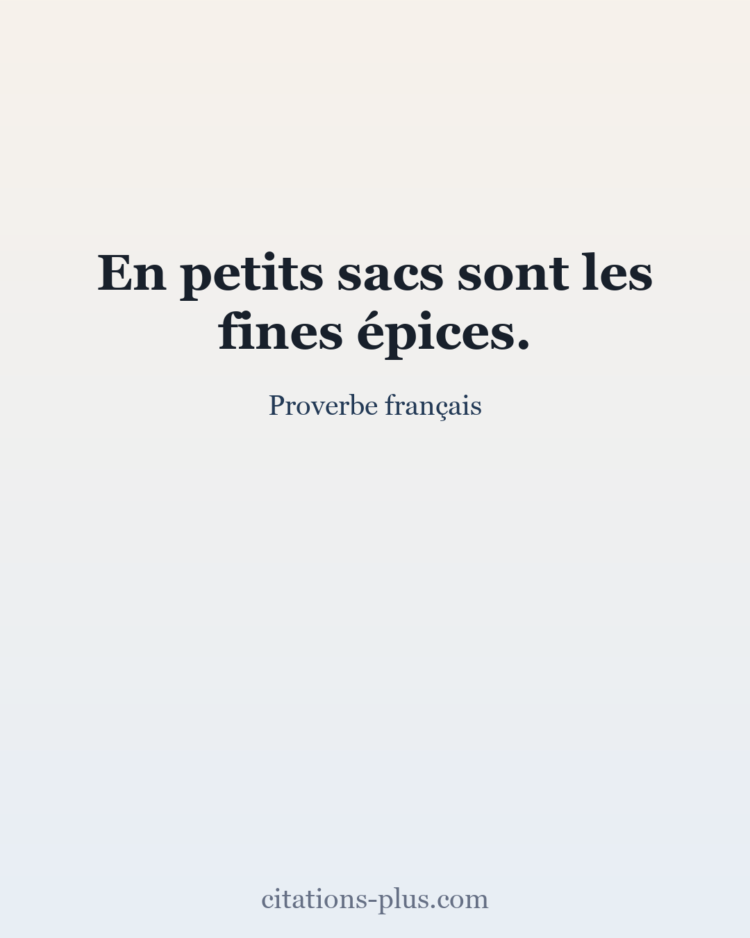 Carte Premium clair — Proverbe français