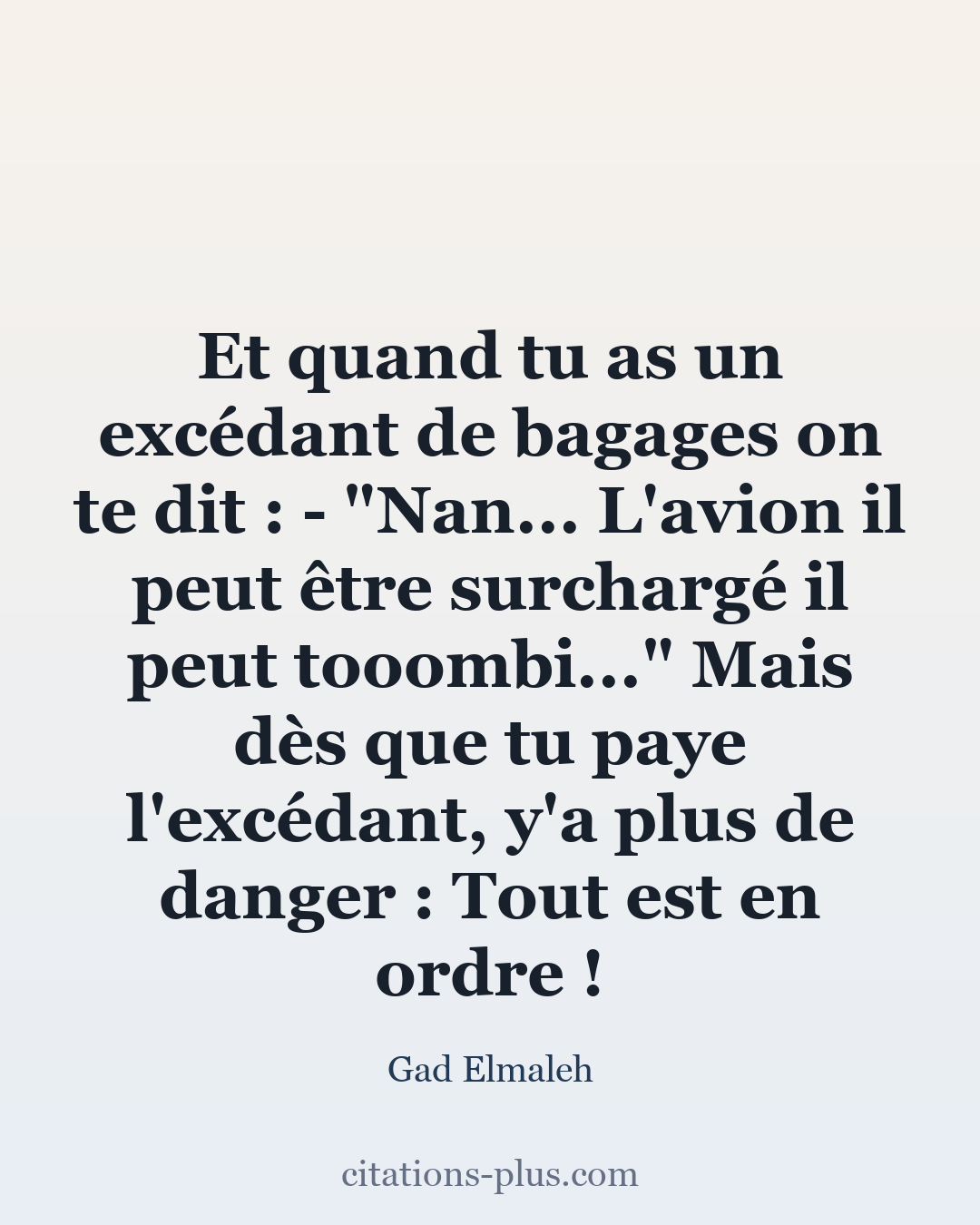Carte Premium clair — Gad Elmaleh