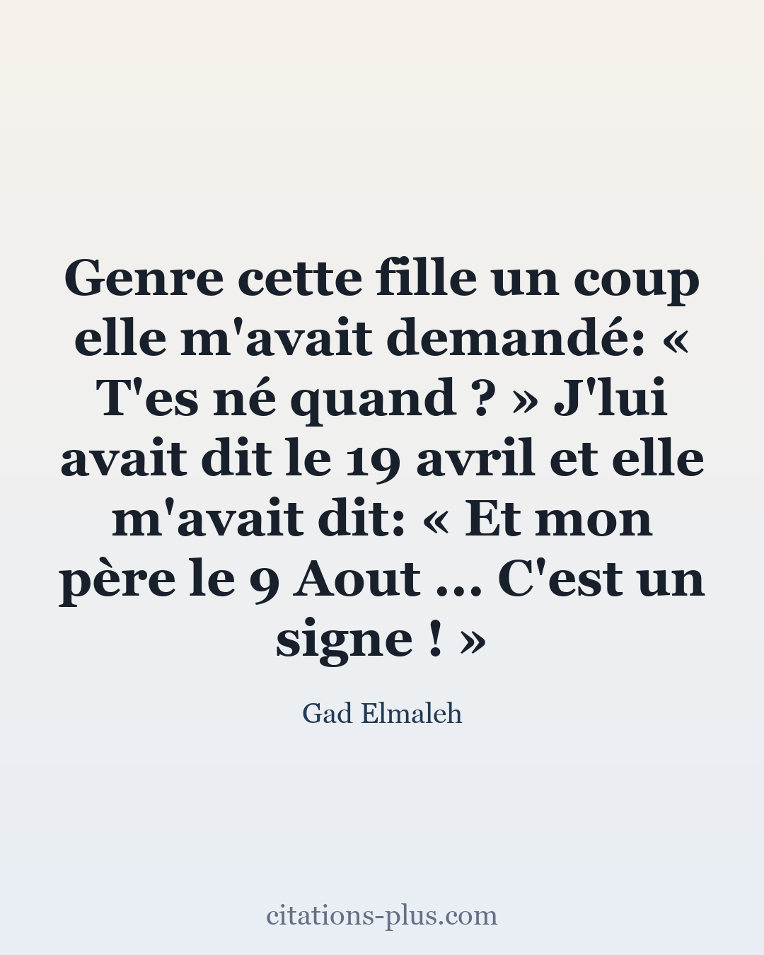 Carte Premium clair — Gad Elmaleh