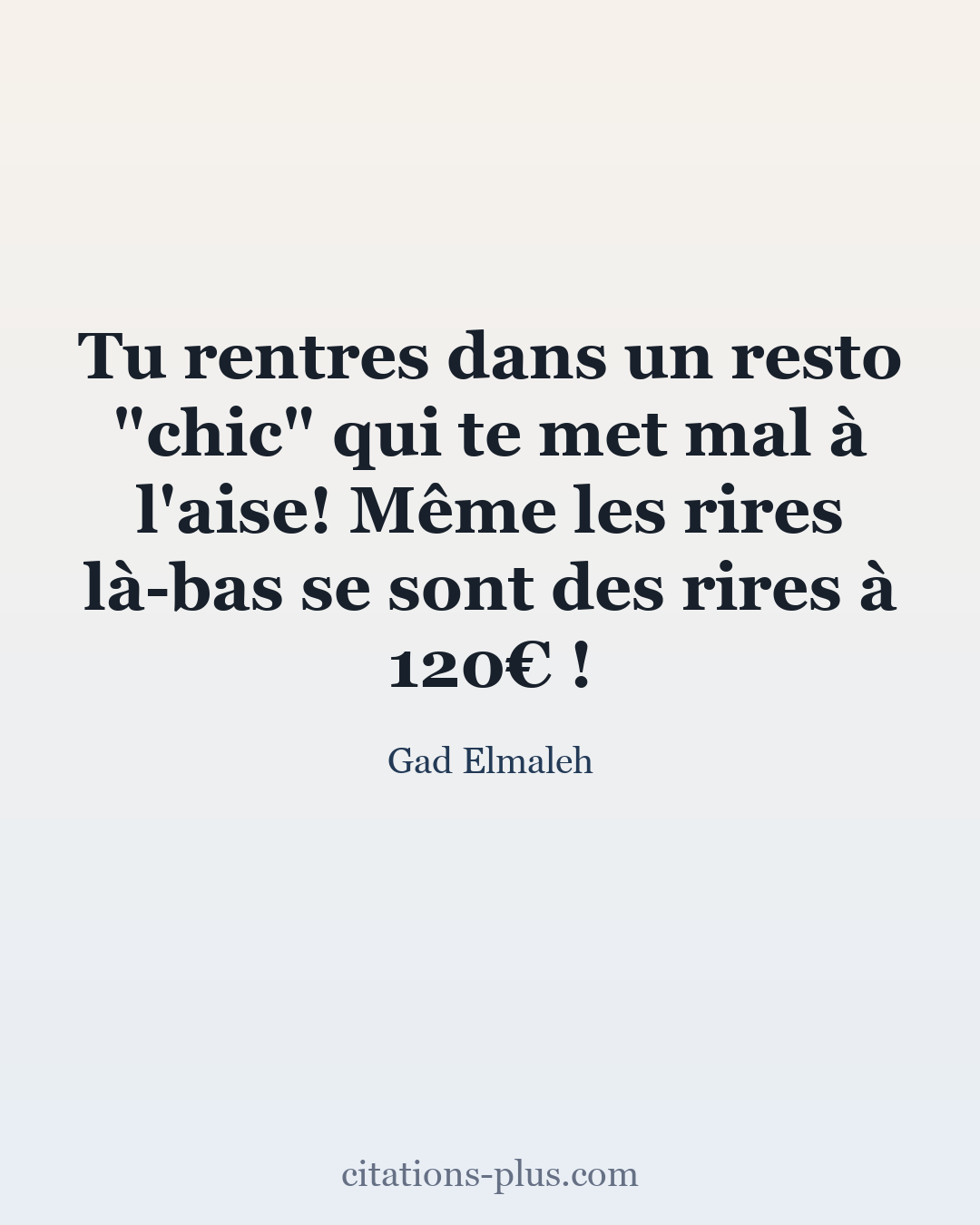 Carte Premium clair — Gad Elmaleh