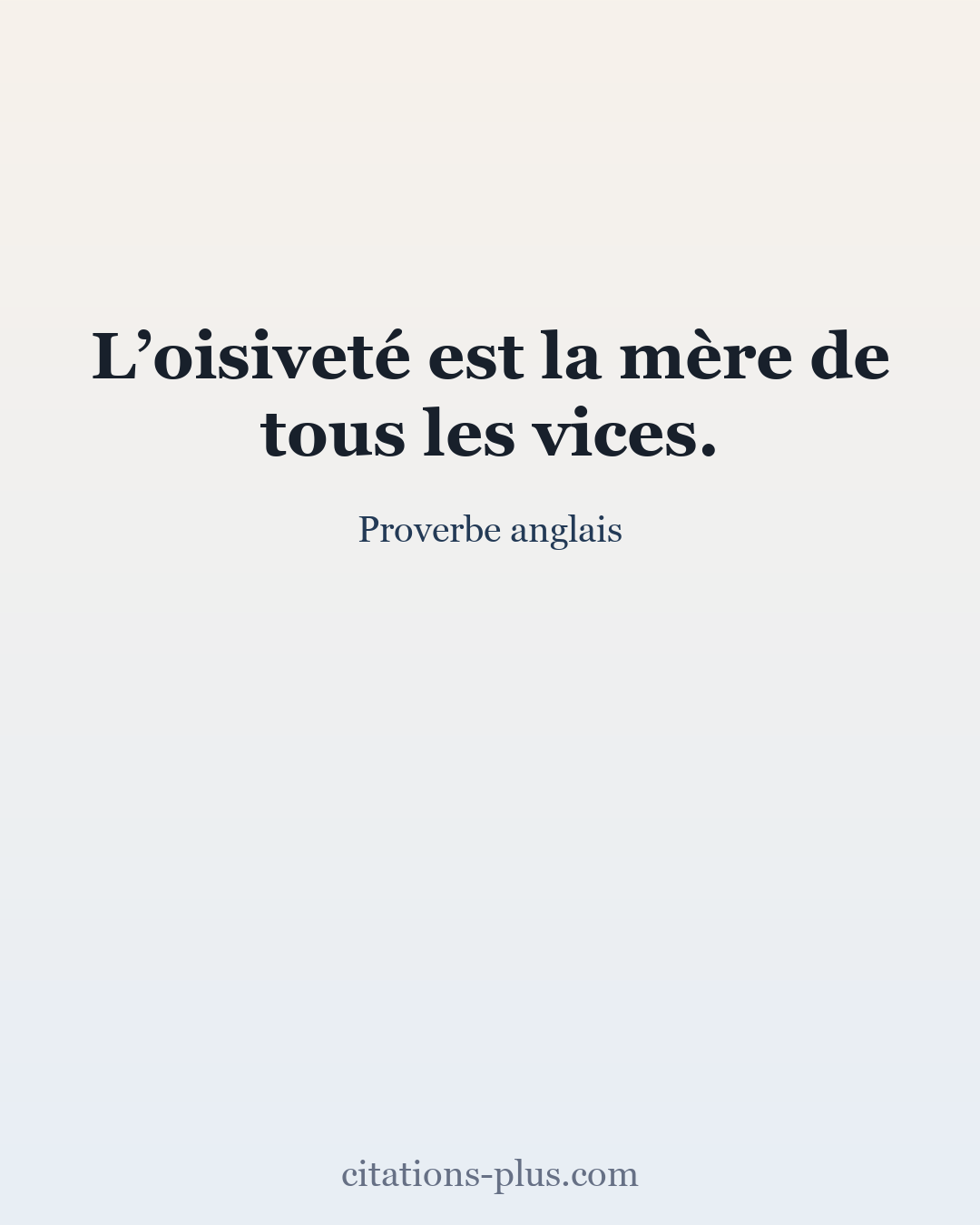 Carte Premium clair — Proverbe anglais