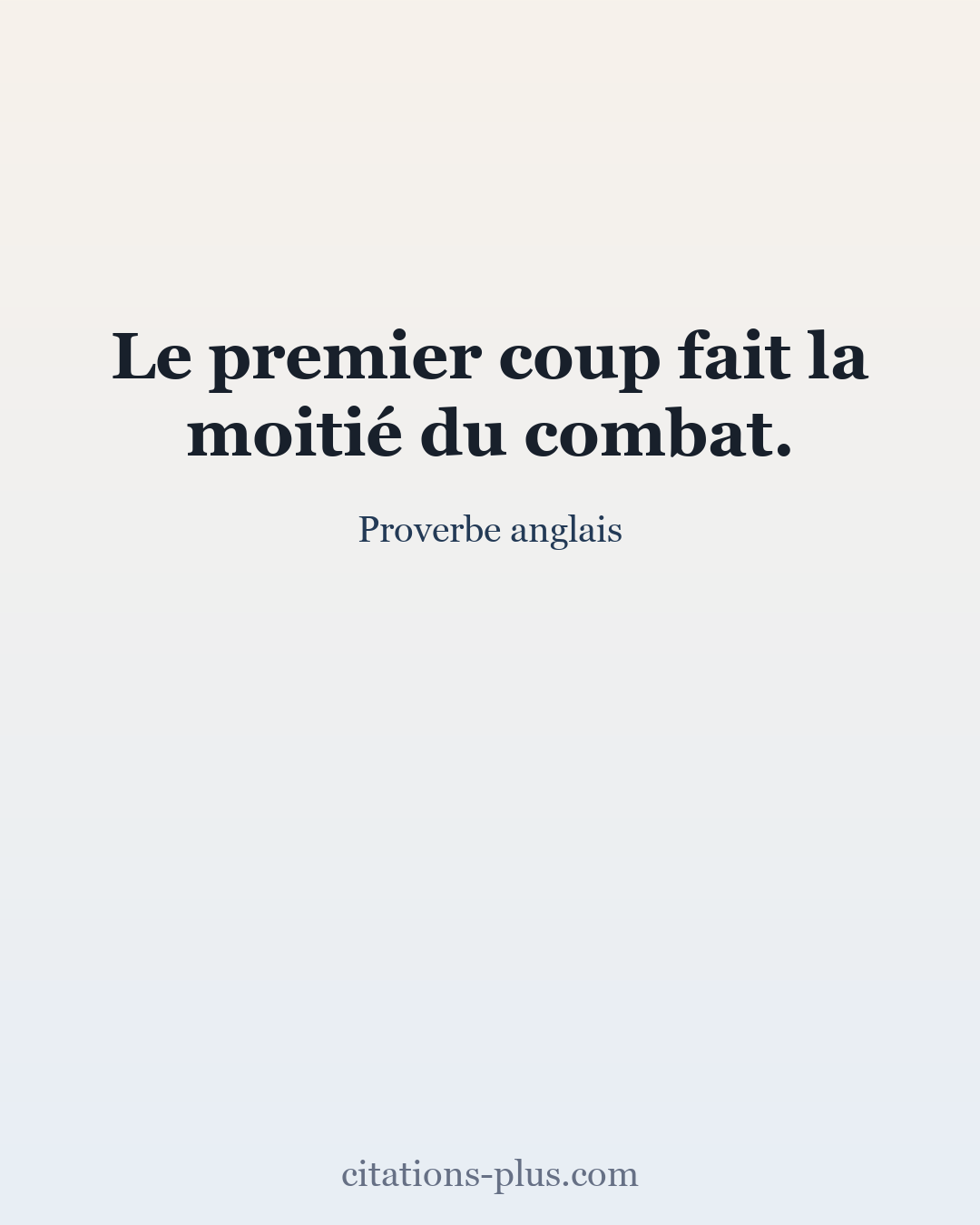 Carte Premium clair — Proverbe anglais