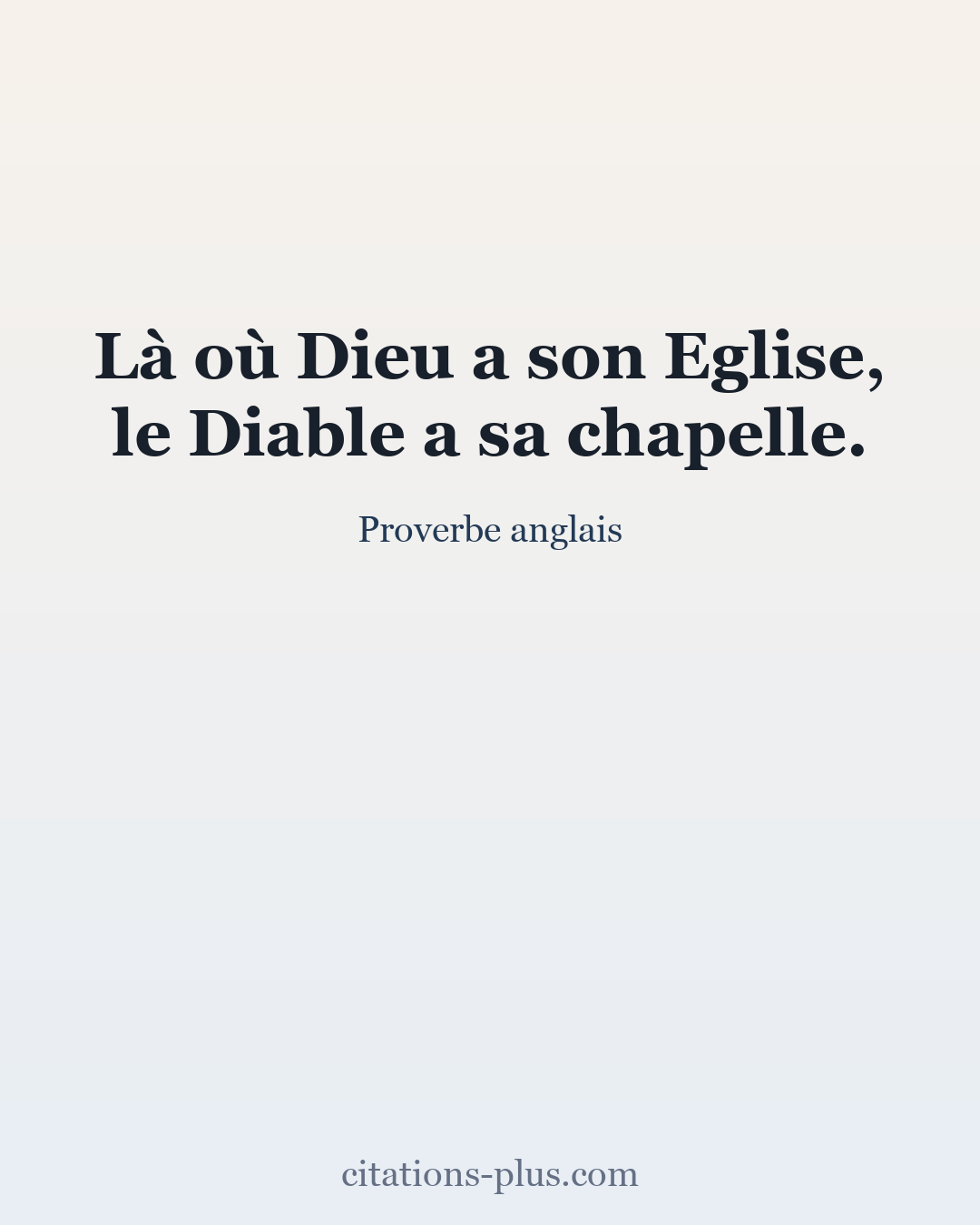 Carte Premium clair — Proverbe anglais