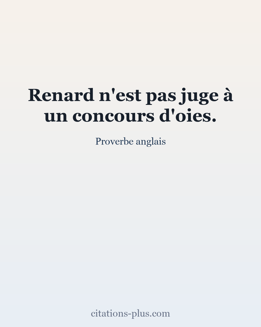 Carte Premium clair — Proverbe anglais