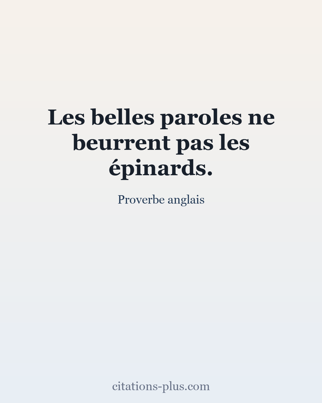 Carte Premium clair — Proverbe anglais