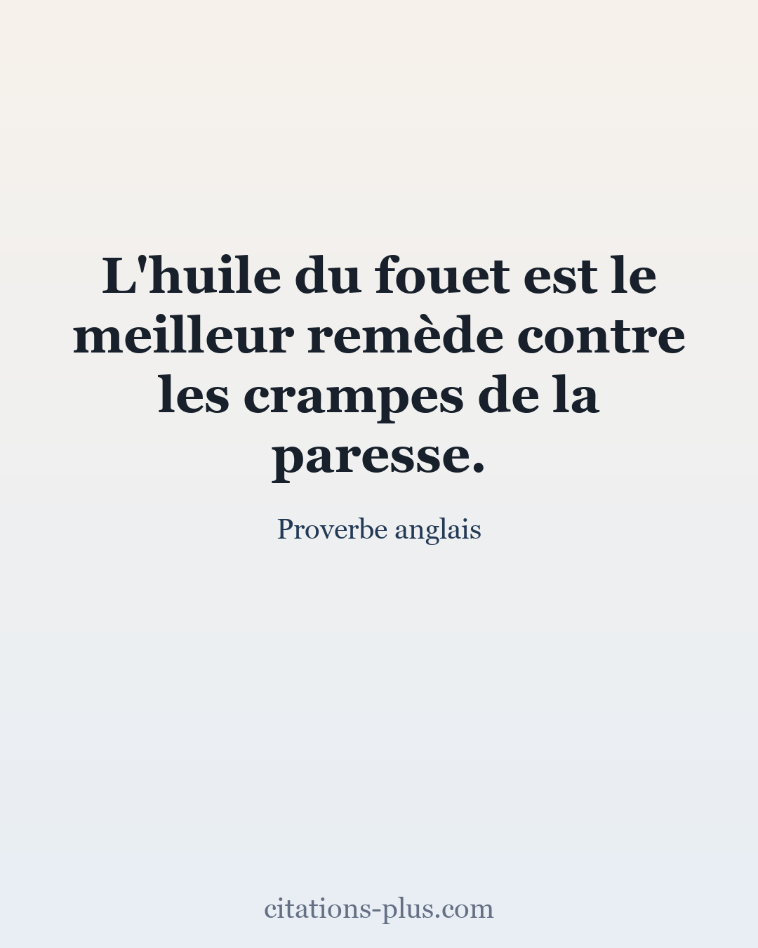 Carte Premium clair — Proverbe anglais