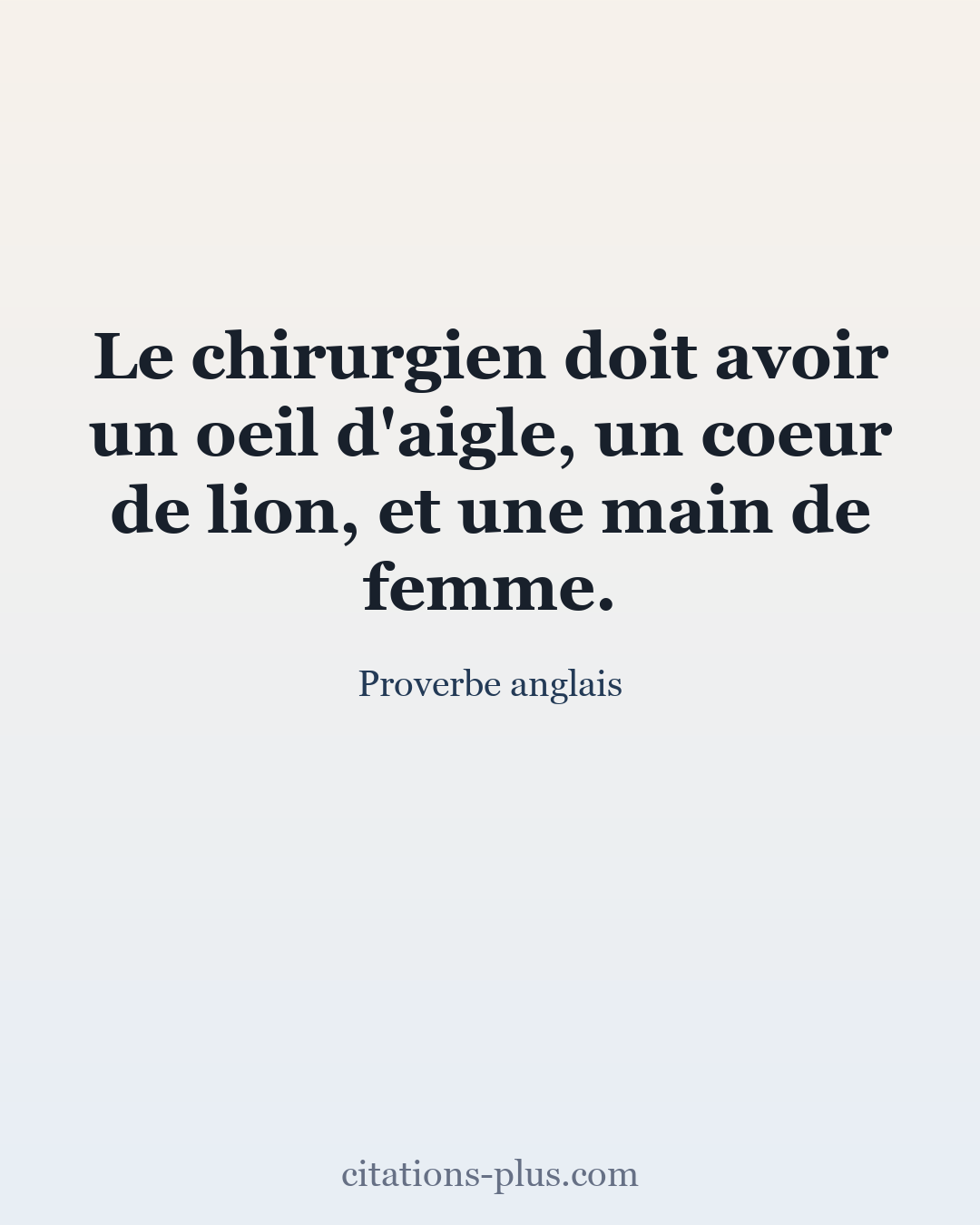 Carte Premium clair — Proverbe anglais