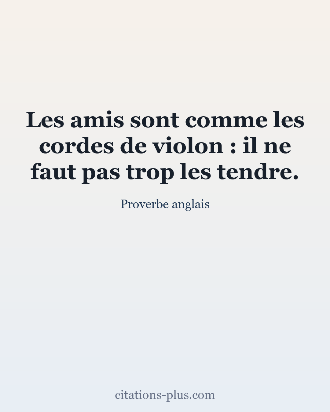 Carte Premium clair — Proverbe anglais