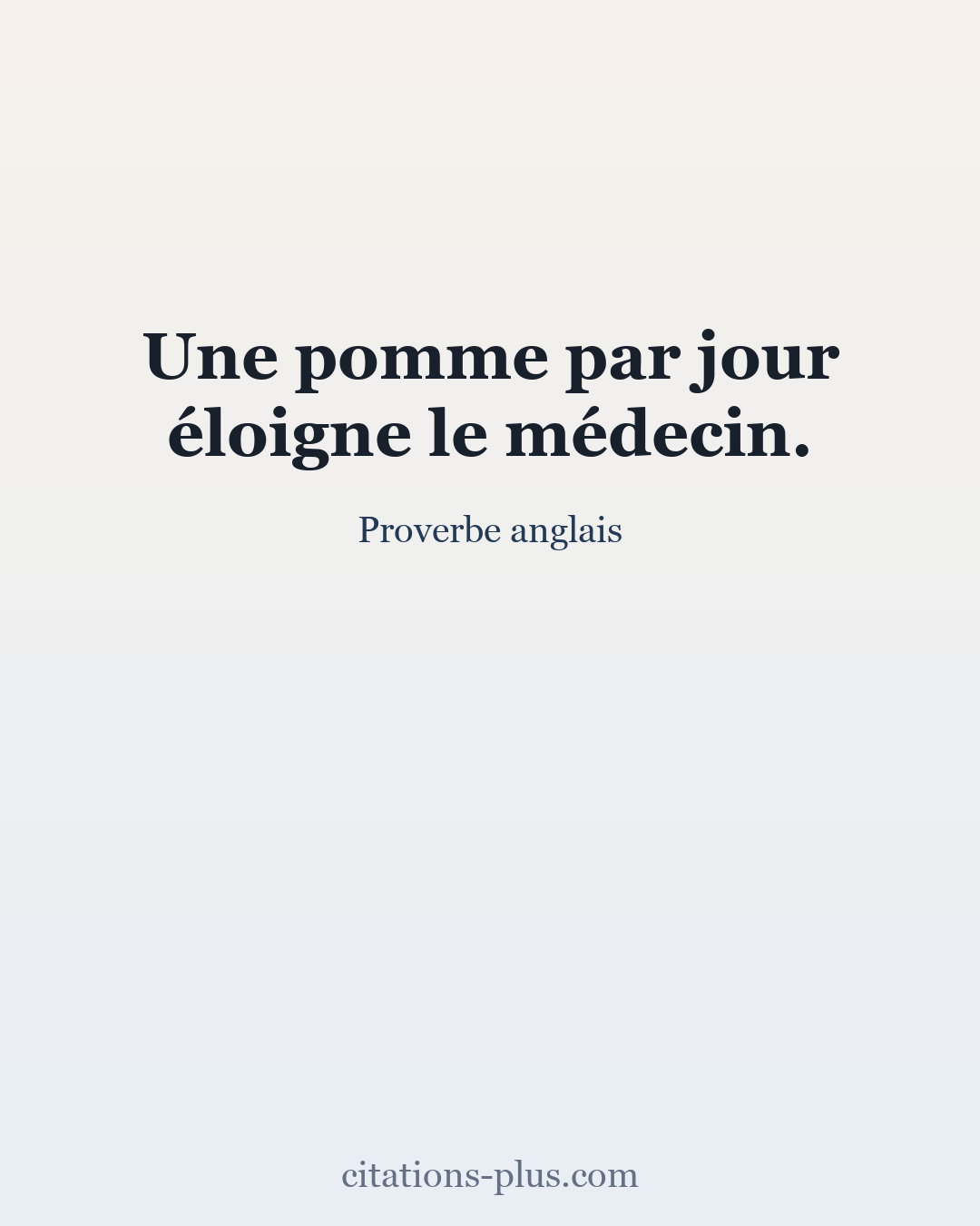 Carte Premium clair — Proverbe anglais
