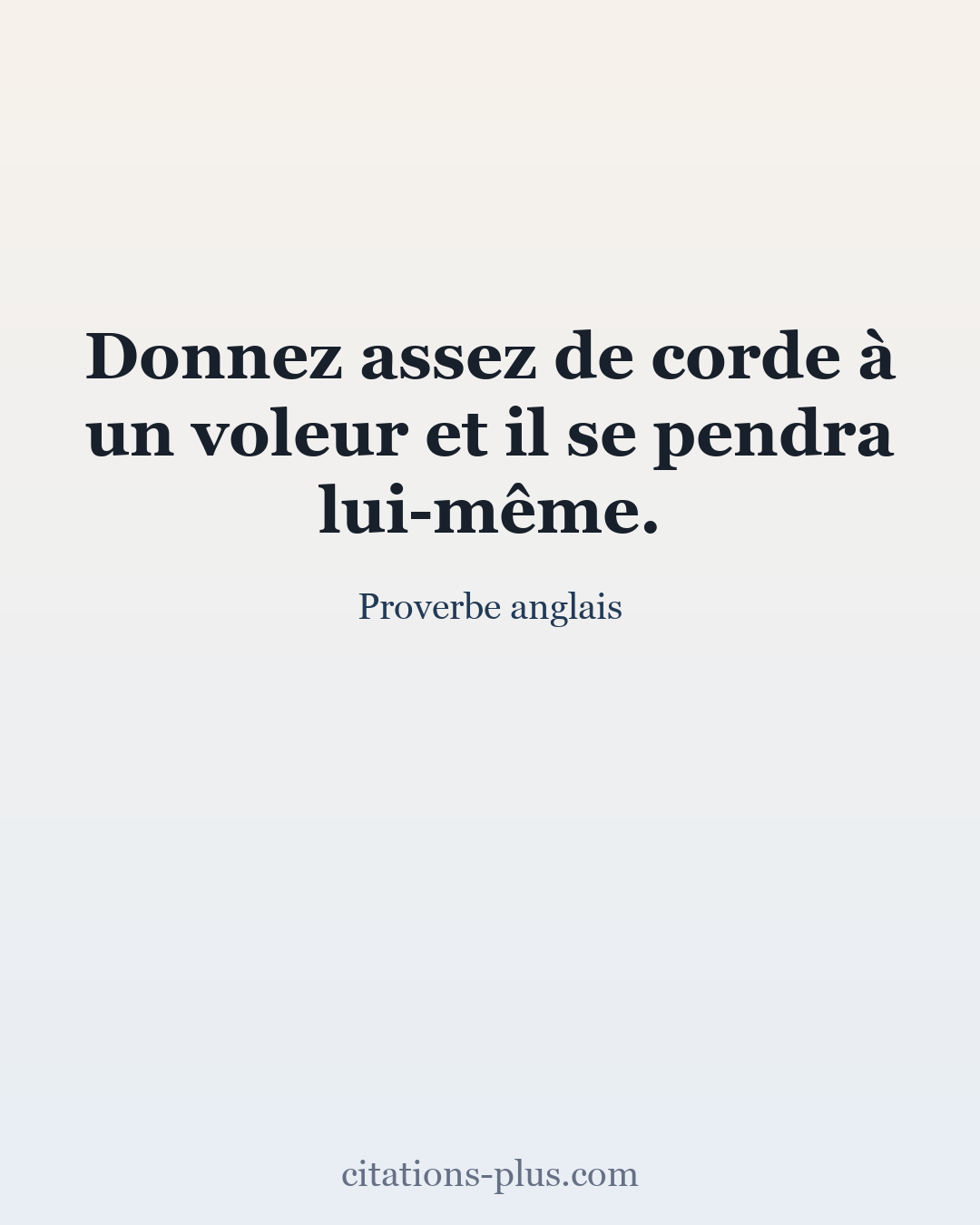 Carte Premium clair — Proverbe anglais