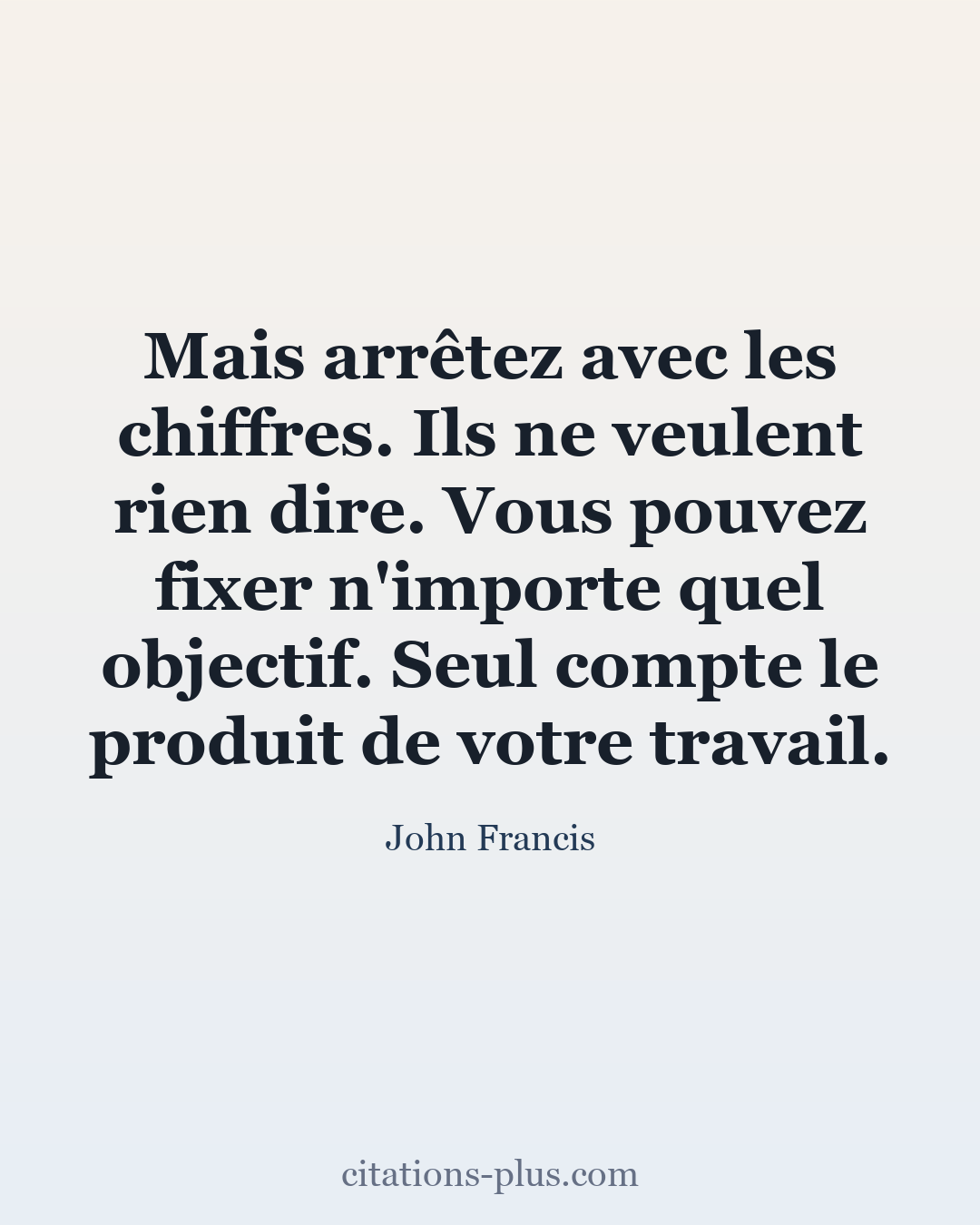 Carte Premium clair — John Francis