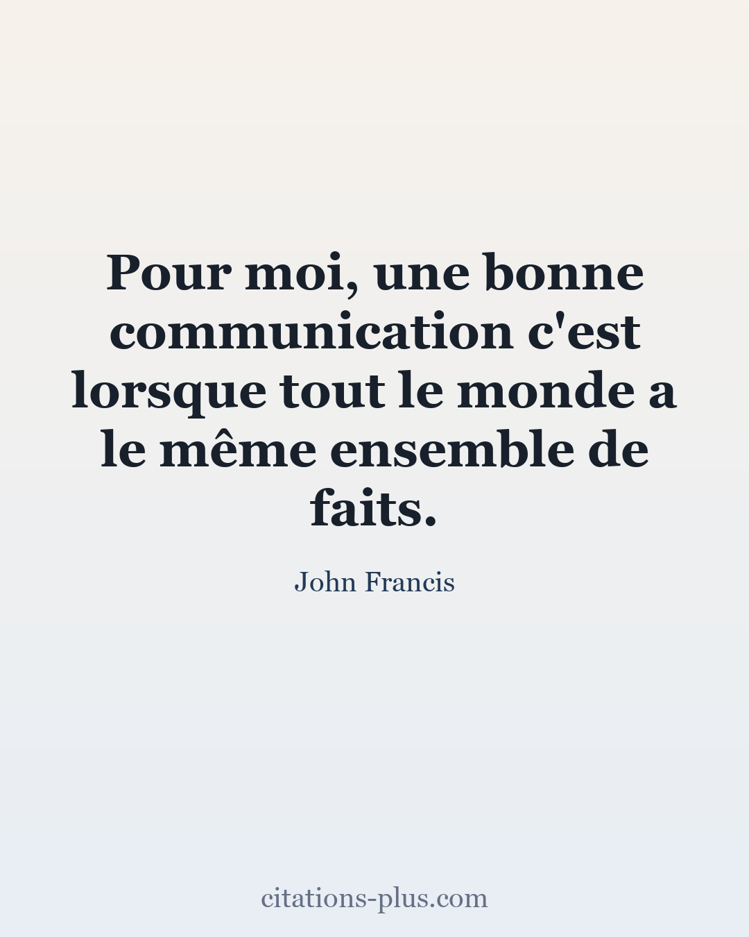 Carte Premium clair — John Francis